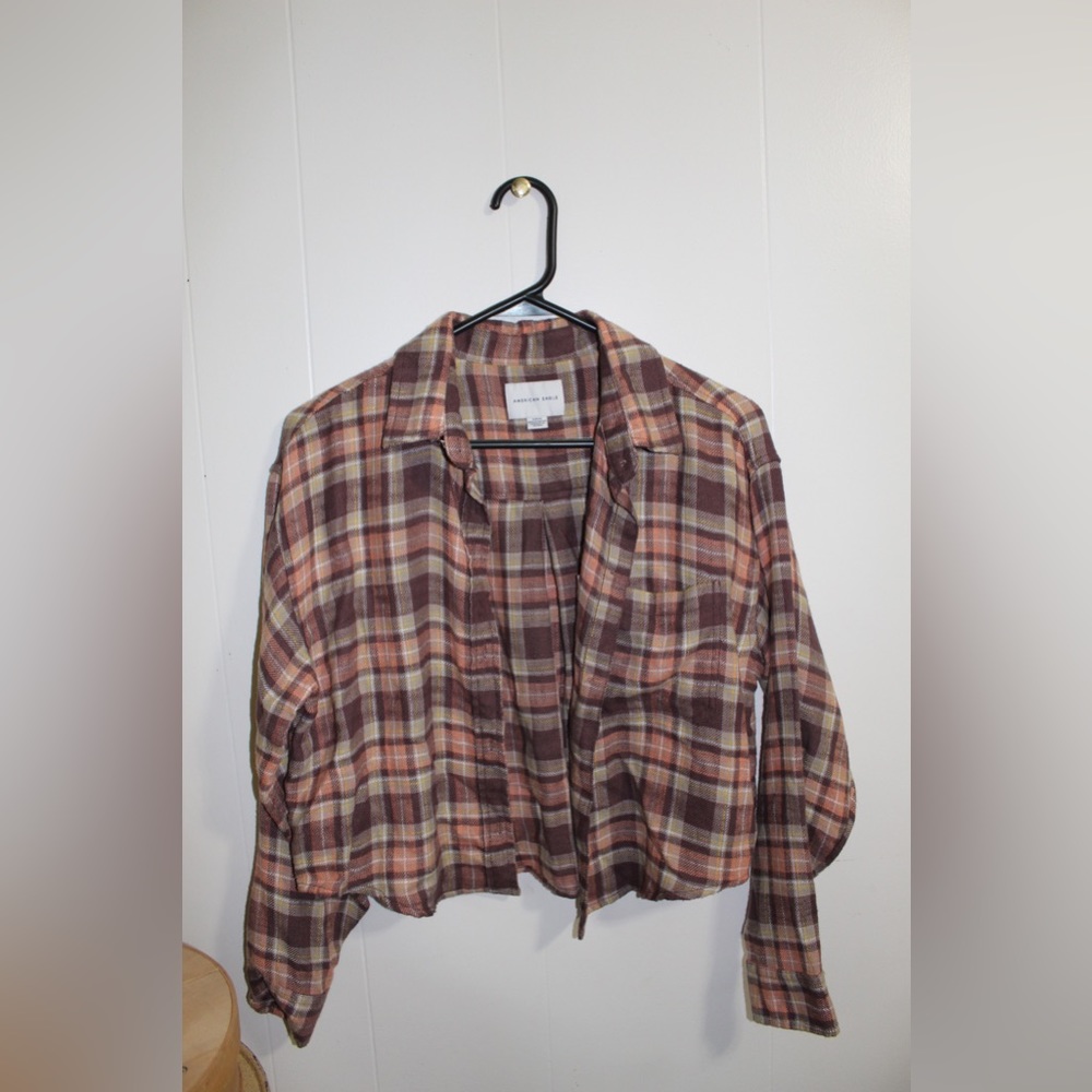 American Eagle Orange Flannel